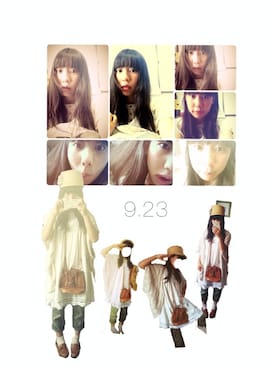 「さんぽ」｜「アイテム（チュニック）」を使った、マユさん（レディース・152cm）の秋コーディネート