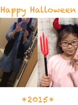 「UNIQLO（ユニクロ）のアイテム（ベスト、ブラック系）」を使った、Tomoさん（レディース）の秋コーディネート