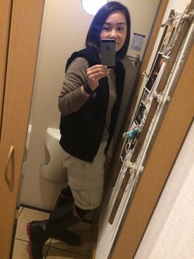 「Rubb（ラブ）のアイテム」を使った、Tomoさん（レディース・158cm）の冬コーディネート