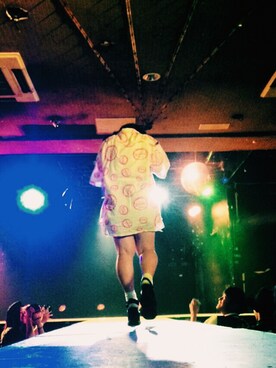 「古着のアイテム（シャツ/ブラウス、ホワイト系）」を使った、amitasoさん（レディース・151cm）の夏コーディネート