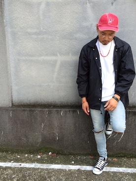 「HUF」｜「アイテム（ナイロンジャケット）」を使った、Daikanさん（メンズ・165cm）の秋コーディネート
