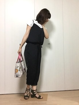「URBAN RESEARCH Sonny Label（アーバンリサーチサニーレーベル）のアイテム（つなぎ/オールインワン）」を使った、kikoさん（レディース・158cm）の夏コーディネート
