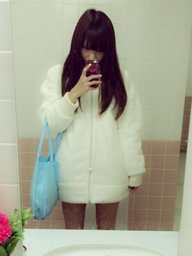 「Heather（ヘザー）のアイテム（その他アウター、ホワイト系）」を使った、たむたむさん（レディース・158cm）の秋コーディネート