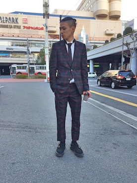 「KIDS LOVE GAITE」｜「アイテム（その他シューズ）」を使った、村本義季さん（メンズ・173cm）の冬コーディネート