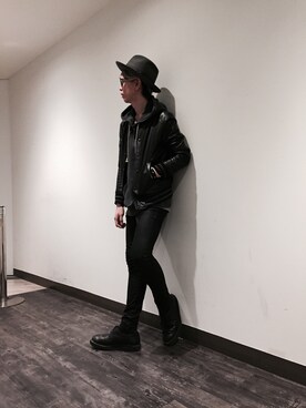 「L.H.P（エルエイチピー）のアイテム（スタジャン）」を使った、Dsuke kobayashiさん（メンズ・178cm）の秋コーディネート