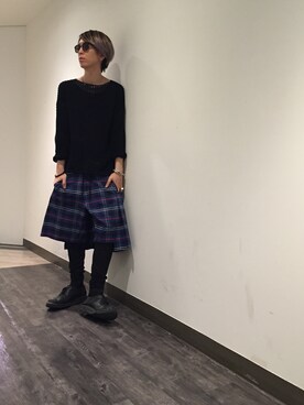 「L.H.P（エルエイチピー）のアイテム（ニット/セーター）」を使った、Dsuke kobayashiさん（メンズ・178cm）の冬コーディネート