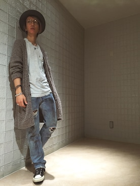 「MARTIN MARGIELA（マルタンマルジェラ）のアイテム」を使った、Dsuke kobayashiさん（メンズ・178cm）の秋コーディネート