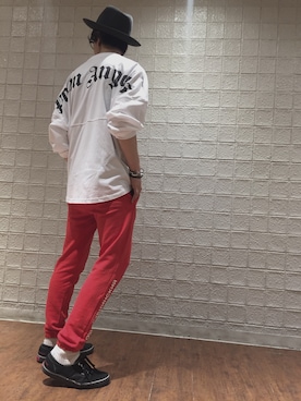 「Gosha Rubchinskiy（ゴーシャラブチンスキー）のアイテム（パンツ）」を使った、Dsuke kobayashiさん（メンズ・178cm）の夏コーディネート