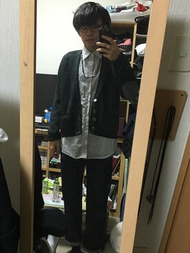 「White Mountaineering」｜「アイテム（アクセサリー）」を使った、カネモンさん（メンズ・176cm）の秋コーディネート