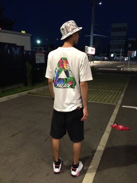 「palace」｜「アイテム（レッグウェア）」を使った、syunさん（メンズ・180cm）の夏コーディネート