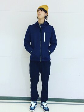 「grn」｜「アイテム（マウンテンパーカー）」を使った、syunさん（メンズ・180cm）の秋コーディネート