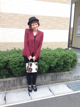 「HELMUT LANG（ヘルムートラング）のアイテム（テーラードジャケット）」を使った、miyukiさん（レディース・161cm）の秋コーディネート