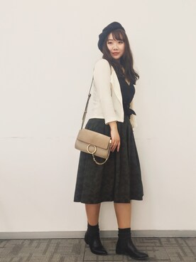 「MONKI（モンキ）のアイテム（ブルゾン）」を使った、魏单纯さん（レディース・161cm）の秋コーディネート