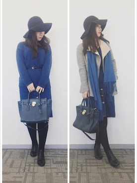 「MANGO（マンゴ）のアイテム（帽子）」を使った、魏单纯さん（レディース・161cm）の秋コーディネート