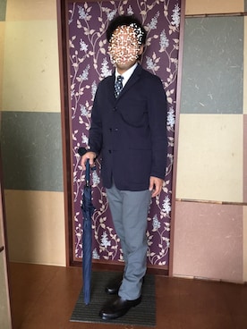 「TOMMY HILFIGER（トミーヒルフィガー）のアイテム（テーラードジャケット）」を使った、タカヒロさん（メンズ・172cm）の夏コーディネート