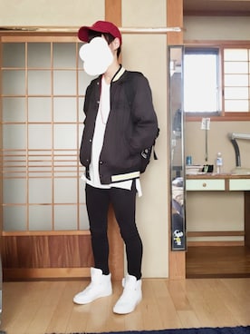 「モードストリート」｜「アイテム（スタジャン）」を使った、きょーいちさん（メンズ・169cm）の秋コーディネート