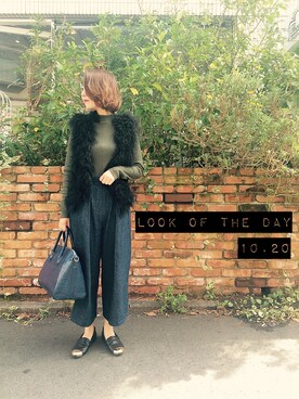 「OSMOSIS（オズモーシス）のアイテム（その他アウター）」を使った、ARiK☺︎さん（レディース・156cm）の秋コーディネート