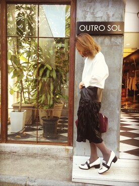 「アイテム（ボストンバッグ、レッド系）」を使った、ARiK☺︎さん（レディース・156cm）の冬コーディネート