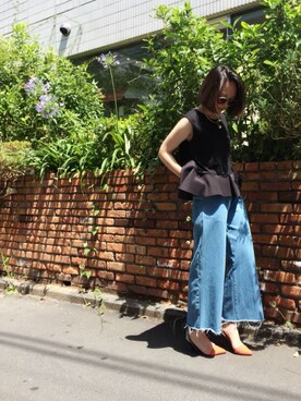 「フレア(スカート シルエット)」｜ARiK☺︎さん（レディース・156cm）の夏コーディネート