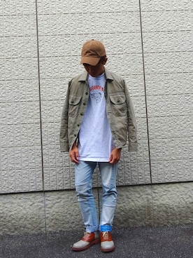 「REGAL（リーガル）のアイテム（シューズ、ベージュ系）」を使った、Kenichℹ︎さん（メンズ・170cm）の秋コーディネート