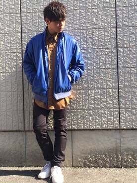 「adidas（アディダス）のアイテム（スニーカー、ホワイト系）」を使った、Kenichℹ︎さん（メンズ・170cm）の秋コーディネート