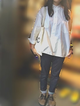 「ボーダーソックス」｜「アイテム（腕時計）」を使った、kichiさん（レディース・157cm）の秋コーディネート