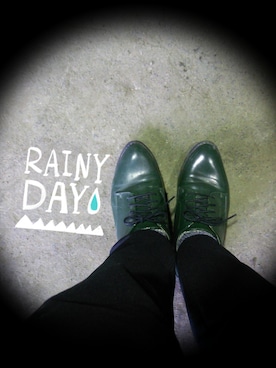 「アイテム（ドレスシューズ、グリーン系）」を使った、mah.1855さん（レディース・157cm）の春コーディネート