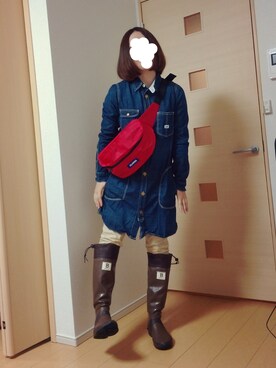 「雨」｜chocoさん（レディース・156cm）の春コーディネート