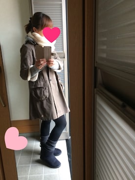 「Arnold Palmer（アーノルドパーマー）のアイテム（ピーコート）」を使った、⭐️KAO⭐︎さん（レディース・157cm）の冬コーディネート