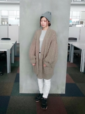 「POU DOU DOU（プードゥドゥ）のアイテム（スウェット）」を使った、Aoiさん（レディース・159cm）の秋コーディネート