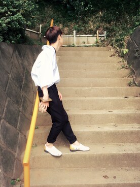 「アイテム（バングル/リストバンド）」を使った、Kさん（メンズ・171cm・10代）の夏コーディネート