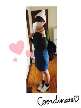 「Crisp（クリスプ）のアイテム（ニットキャップ/ビーニー）」を使った、ずーみんさん（レディース・164cm）の秋コーディネート