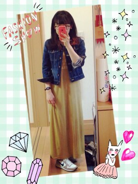 「JOURNAL STANDARD LUXE（ジャーナルスタンダード　ラックス）のアイテム（デニムジャケット）」を使った、Shigemi さん（レディース・151cm）の春コーディネート