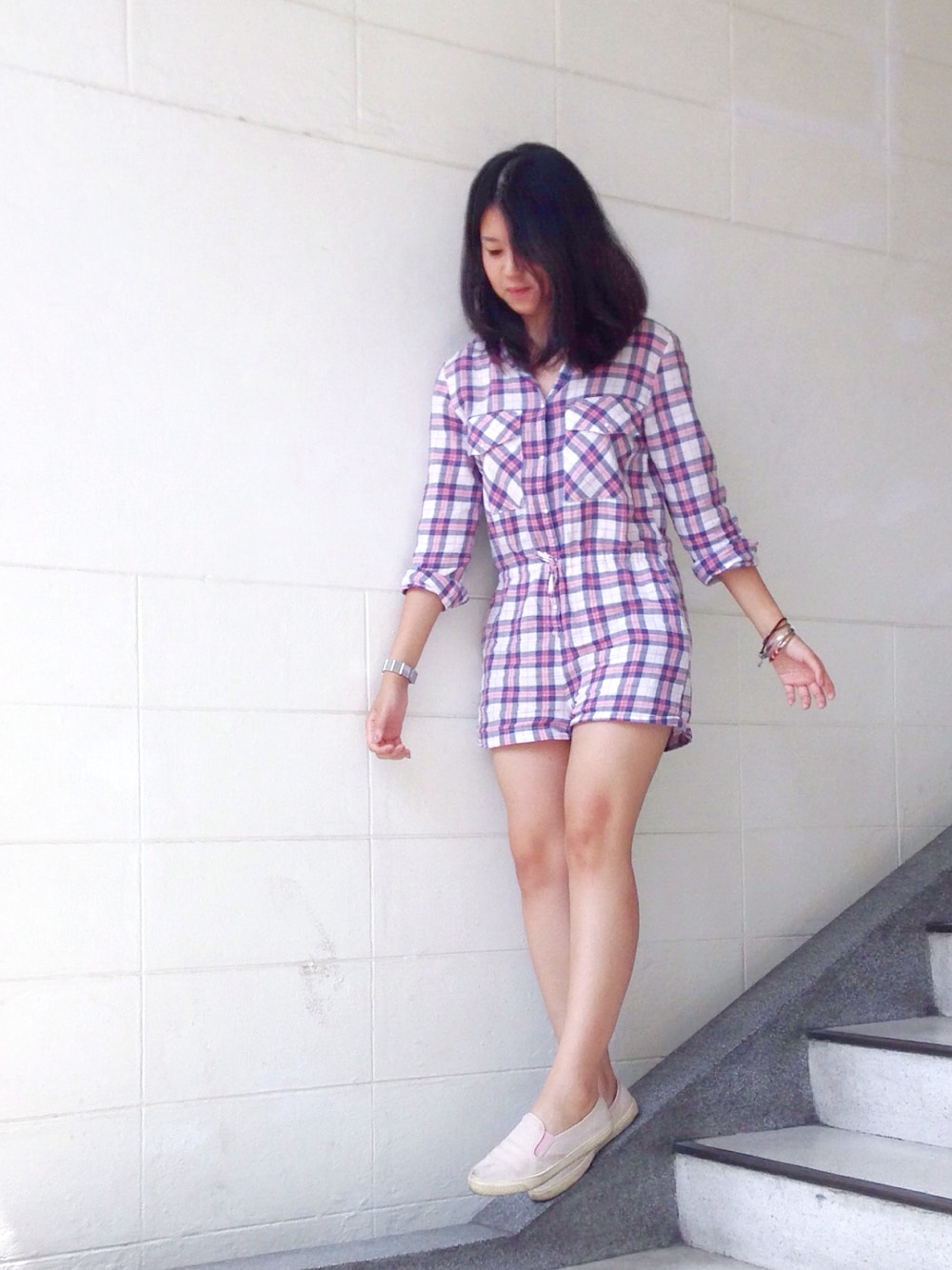 「school、SCHOTT、jumpsuit、ピンク、子供服」｜「ZARA KIDSのアイテム（ワンピース/ドレス、その他）」を使った、Paliさん（レディース・164cm）の春コーディネートの1枚目の写真