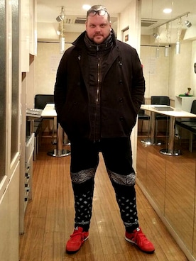 「アイテム（ピーコート）」を使った、dhapsさん（メンズ・183cm・30代）の春コーディネート