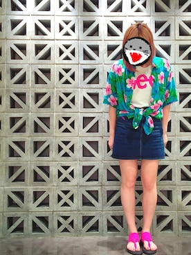 「sanuk（サヌーク）のアイテム（サンダル）」を使った、きいさん（レディース・165cm）の夏コーディネート