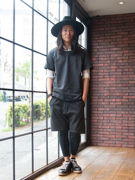 「glamb（グラム）のアイテム（パンツ）」を使った、【glamb】TKさん（メンズ・181cm）の春コーディネート