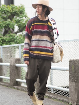 「glamb（グラム）のアイテム（帽子）」を使った、【glamb】TKさん（メンズ・181cm）の春コーディネート