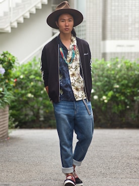 「glamb（グラム）のアイテム（パンツ）」を使った、【glamb】TKさん（メンズ・181cm）の夏コーディネート