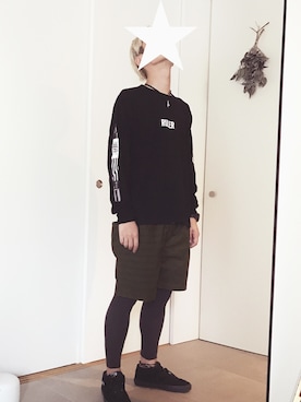 「RULER（ルーラー）のアイテム（トップス）」を使った、poko さん（メンズ・169cm）の秋コーディネート