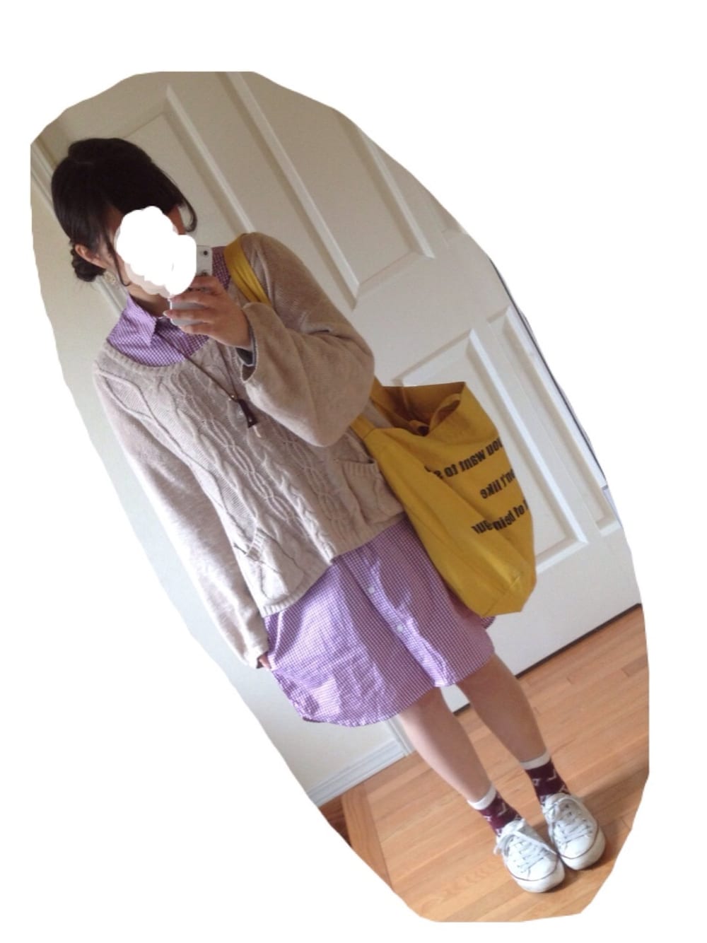 「WEARBOOKエントリー」｜「earth music&ecologyのSlab Cable/ロングニット（ニット/セーター、ベージュ系）」を使った、cocoさん（レディース・153cm）の夏コーディネートの1枚目の写真