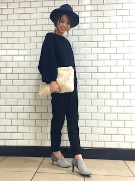 「アイテム（クラッチバッグ）」を使った、nskbさん（レディース・156cm）の秋コーディネート