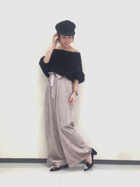 「RANDA（ランダ）のアイテム（アクセサリー）」を使った、nskbさん（レディース・157cm）の冬コーディネート