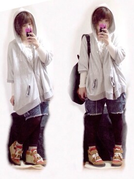 naoさん（レディース・154cm）の冬コーディネート