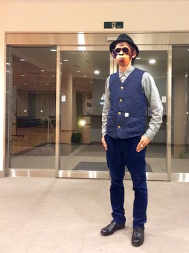 「STABILIZER GNZ（スタビライザージーンズ）のアイテム（トップス）」を使った、KIKAZARUさん（メンズ・167cm）の秋コーディネート