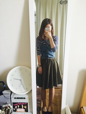 「Ungrid（アングリッド）のアイテム（チューブトップ）」を使った、ちむさん（レディース・160cm）の秋コーディネート