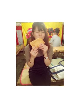 「祭り」｜「アイテム（アナログ腕時計）」を使った、ちむさん（レディース・160cm）の秋コーディネート