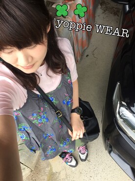 「MINIMUM（ミニマム）のアイテム（ショルダーバッグ）」を使った、yoppie221さん（レディース・158cm）の夏コーディネート