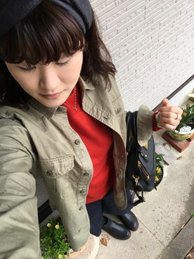 「MINIMUM（ミニマム）のアイテム（バッグ）」を使った、yoppie221さん（レディース・158cm）の秋コーディネート