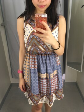 「アイテム（アナログ腕時計、ピンク系）」を使った、wengさん（レディース・150cm）の夏コーディネート